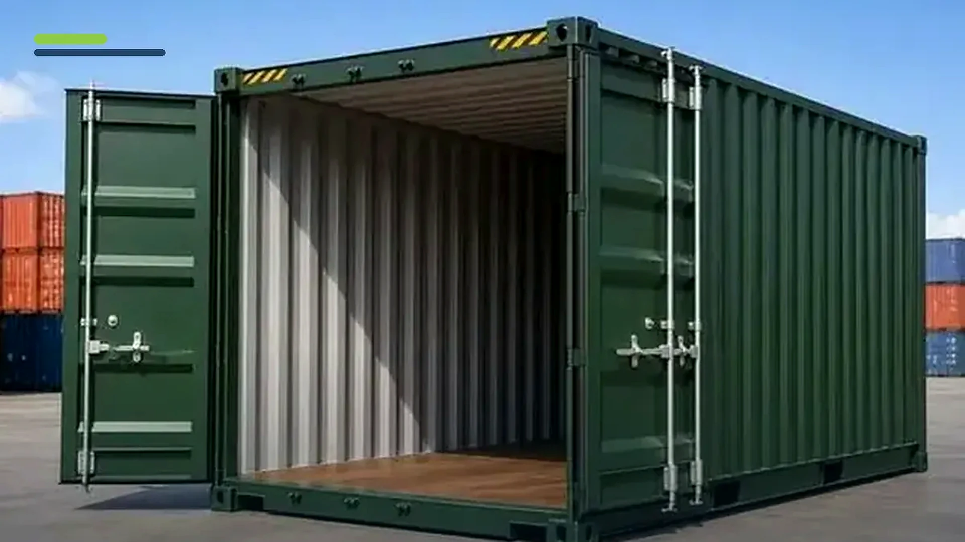 Imagem sobre container para armazenamento e almoxarifado