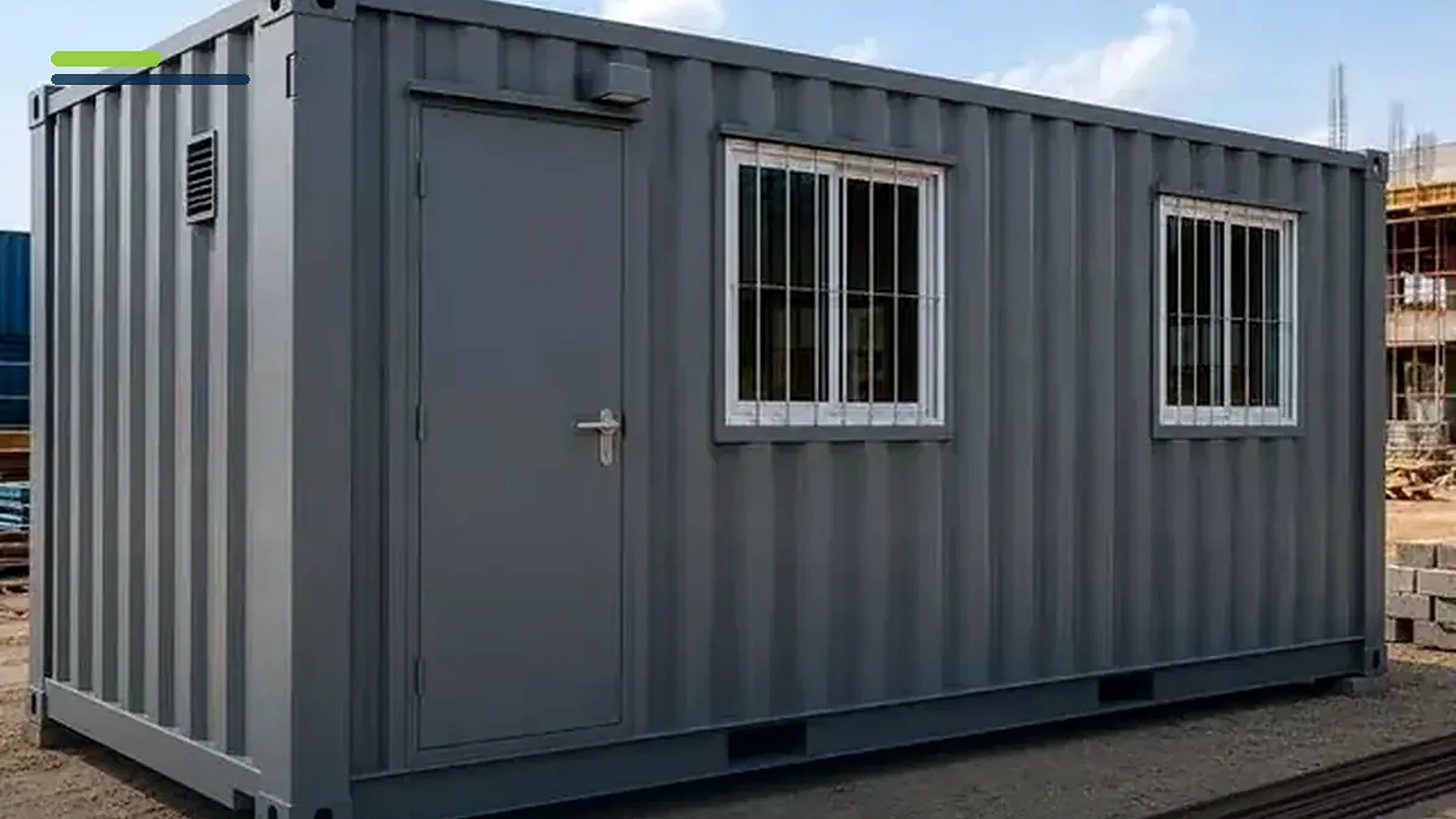 Imagem sobre containers de apoio para canteiro de obras