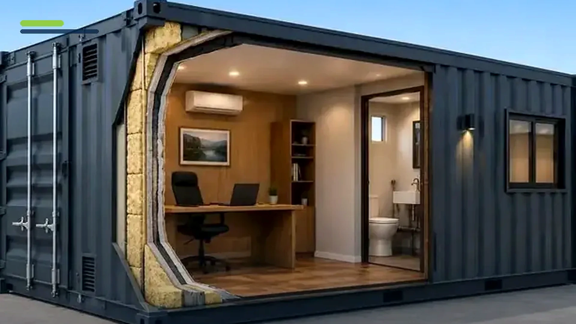 Imagem sobre container modular para eventos