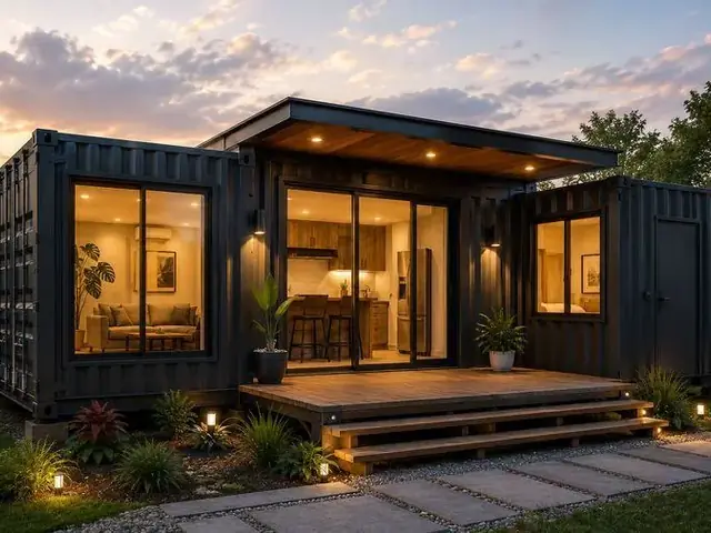Casa container com dois módulos e varanda